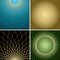 Dark vector backgrounds with golden curved grids - set