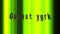 Dark video text with a spectacular spin `Autumn Sale`, on a bright green background.