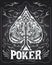 Dark Vintage Poker badge - western style