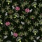 Dark vintage Wild wind blow flowers with hand drawing line seamless pattern in vector for fashion fabric and all prints