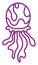 Dark violet jellyfish, icon