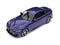 Dark violet modern fast car - top down view