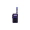 Dark violet walkie talkie with antenna and buttons flat style