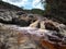 Dark water waterfall in a Brazilian reserve