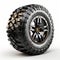 Dark White And Dark Gold 4wd Truck Tire Design