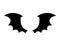 dark wing silhouette evil devil in the shadows Scary bat wings on Halloween night