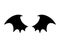 dark wing silhouette evil devil in the shadows Scary bat wings on Halloween night