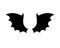 dark wing silhouette evil devil in the shadows Scary bat wings on Halloween night