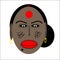 Dark woman in indian culture illustration