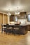 Dark Wood Kitchen with Granite Counters