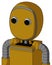 Dark-Yellow Automaton With Bubble Head And Two Eyes