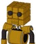 Dark-Yellow Automaton With Cube Head And Toothy Mouth And Two Eyes