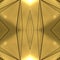 Dark yellow seamless background with cracked gold. 3D image. Golden texture with mirror patterns.