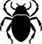 darkling beetle Black Silhouette Generative Ai