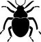 darkling beetle Black Silhouette Generative Ai