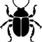 darkling beetle Black Silhouette Generative Ai