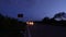 Darkness Come To Road Path, And Night Sky View Moonlight Background