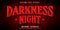 Darkness night text, game style editable text effect