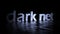 Darknet text word on black background 3D render