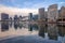 Darling harbor in sydney, australia at dusk