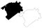Darlington County, State of South Carolina U.S. county, United States of America, USA, U.S., US map vector illustration,
