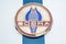 Darlington UK: August 2020: A blue AC Cobra at Auto Show car show weathered badge