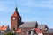Darlowo, Poland - Historic quarter with medieval St. Mary\\\'s Church at the market square