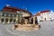 Darlowo, Poland - the town square wide angle fisheye image