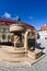 Darlowo, Poland - the town square wide angle fisheye image