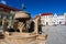 Darlowo, Poland - the town square wide angle fisheye image