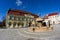 Darlowo, Poland - the town square wide angle fisheye image