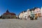 Darlowo, Poland - the town square wide angle fisheye image