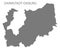 Darmstadt-Dieburg grey county map of Hessen Germany