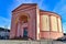 Darmstadt, Germany, Exterior of catholic church `St. Ludwig` with round dome roof