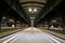 Darmstadt, Hessen, Germany - 16 Jan 2020: Darmstadt main station, platform view level at night