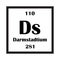 Darmstadtium chemical element icon