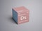 Darmstadtium. Transition metals. Chemical Element of Mendeleev\\\'s Periodic Table. 3D illustration