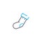 Darned sock vector thin line stroke icon. Darned sock outline illustration, linear sign, symbol concept.