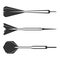 Dart arrows small missiles black silhouettes with different shape