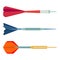 Dart arrows small missiles with different shape color vector
