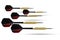 Dart arrows on white background suggesting business vision and strategy