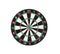 Dart board with color arrows hitting