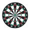 Dart board red and green isolated on white background arrow game business concept