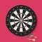 Dart and dartboard. Vector Illustration.