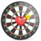 Dart hit the heart in the center of datrboad