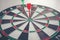 Dart hits Bullseye is a target and goal of business marketing as