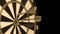 Dart past bullseye concept darts to hit target success concept, Banner with place for advertisement or text