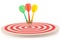 Dart target with arrows