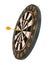 Dartboard with dart in aim