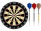 Dartboard with Darts